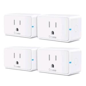 Govee Smart Plug 15A, WiFi Bluetooth Outlets 4 Pack Work with Alexa and...